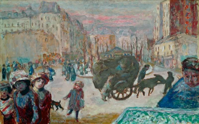 Matin à Paris (peinture sur toile)
