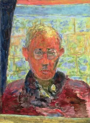 Portrait du peintre en robe de chambre rouge, 1943