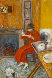 Femme au Peignoir Rouge