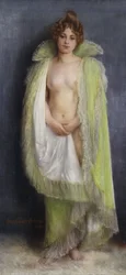 Nu au manteau vert