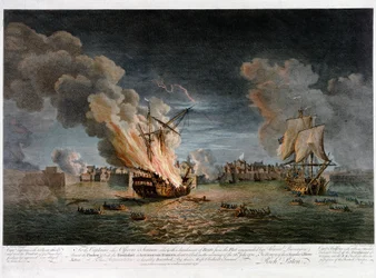 Aux capitaines, officiers et marins qui ont servi dans le détachement de navires de la flotte, qui ont incendié les navires français le 