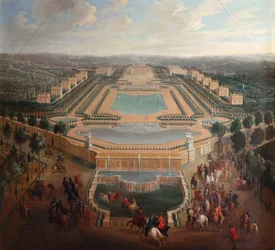 Vue générale du château et des pavillons à Marly