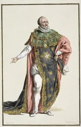 Henri IV (1553-1610), roi de France, tiré du Recueil des estampes, représentant les rangs et les dignités, suivant le costume de toutes les nations existantes, publié en 1780