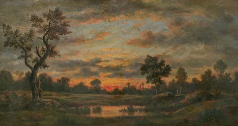 Paysage au coucher du soleil