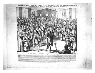 Henri IV (1553-1610) guérissant les malades de la scrofule