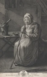 La vieille femme, du bureau du Comte de Vence
