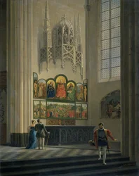 Le Retable de Gand par les frères van Eyck dans la cathédrale Saint-Bavon à Gand