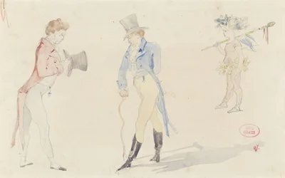 Légère esquisse de deux dandys se rencontrant et un ballet-amour