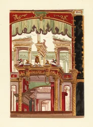 Panneau décoratif de Pompéi, conservé au Musée de Naples