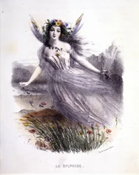 Fée : La sylphide - dans «Les femmes mythologiques», par Mery et Foelix, ill. par G. Staal, éd. par Gouet