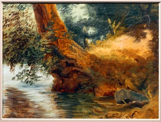 Sur la rive du lac de Nemi - On the lakefront of lake Nemi ...