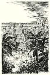 Escalier principal, Phnom Bakeng (gravure)