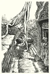Au deuxième étage, Baphuon (gravure)