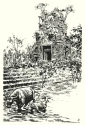 Une des tours des danseurs de corde (gravure)