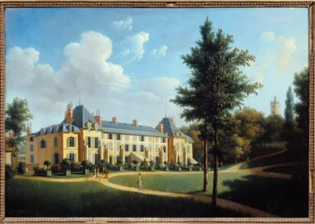 Premier Empire : Vue du château de Malmaison, façade sur le parc