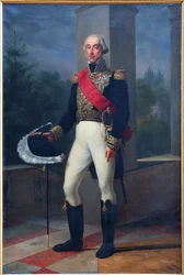 French: Portrait en pied du duc de Bourbon, en tenue de lieutenant général