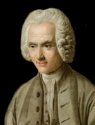 Portrait de Jean-Jacques Rousseau (1712-1778) - gravure par Pierre Michel Alix