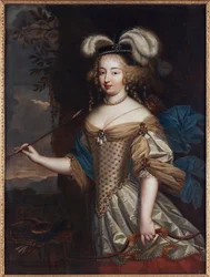 Madame de Montespan - Françoise Athénaïs de Rochechouart, marquise de Montespan (1640-1707), en Diane, par Pierre Mignard (1612-1695). Dimensions : 130x95,5 cm. Collection privée