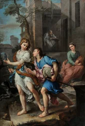 Jeune Tobie à gauche