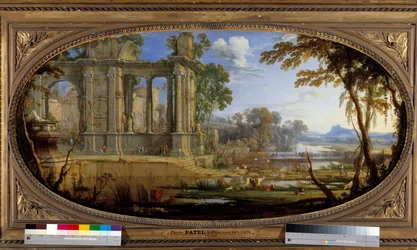 Paysage composé avec des ruines antiques