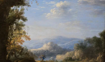Paysage avec la lutte de Jacob avec l