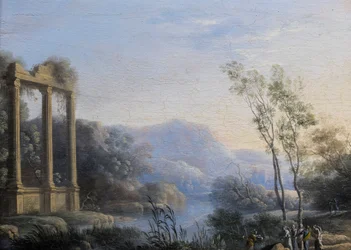 Paysage avec Moïse sauvé des eaux