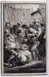 Belphégor - dans « Contes et nouvelles en vers » de Jean La Fontaine. 1776. Illustration de P.P. Choffard.
