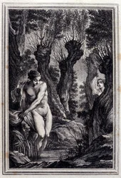 Le cas de conscience - dans « Contes et nouvelles en vers » de Jean La Fontaine. 1776. Illustration de P.P. Choffard.