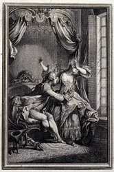 Richard Minulto - dans « Contes et nouvelles en vers » par Jean de La Fontaine. 1776. Illustration par P.P. Choffard.