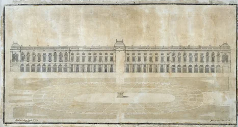 Architecture : "Projet de Place Royale pour Marseille, élévation intérieure" 1686