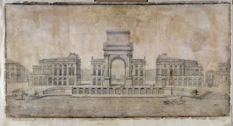 Projet de Place Royale pour Marseille, perspective sur la ville