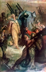 Les pompiers du village (détail), 1857