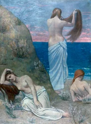 Jeunes filles au bord de la mer, avant 1894