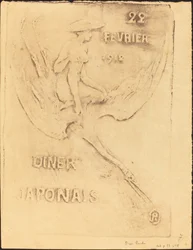 Femme et oiseau, 22 février 1912, dîner japonais