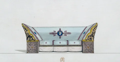 Canapé, planche 106, illustration de Collection de meubles et objets de goût