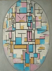 Composition en ovale avec plans de couleur 1