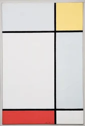 Composition avec jaune et rouge