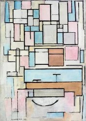 Composition avec des plans de couleur : Façade