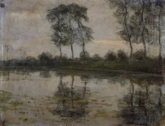 Arbres près de la rivière Gein, par Piet Mondrian (1872-1944). Pays-Bas, XXe siècle.