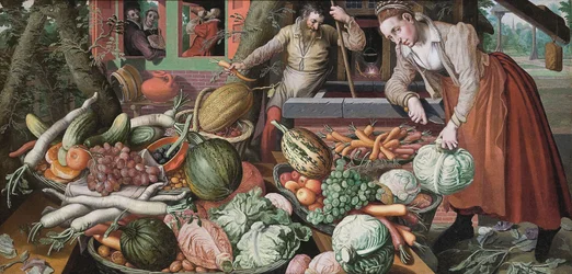 Scène de marché