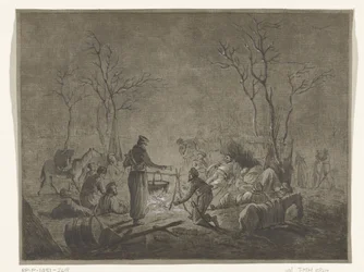 Bivouac de cosaques près d