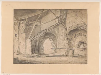 Intérieur avec porte et escalier