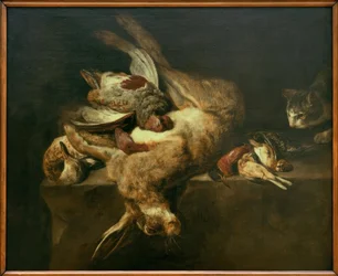 Nature morte avec lièvre mort