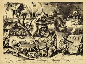La Colère, gravée par H. Cock, 1558