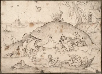 Les gros poissons mangent les petits poissons, 1556