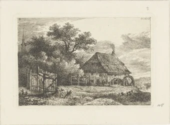 Paysage avec moulin à eau