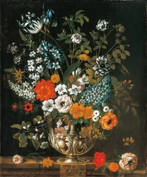 Mai, des Douze Mois de Fleurs, un calendrier floral de natures mortes