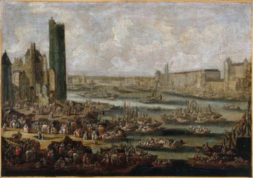 La Tour de Nesle et le Louvre, vers 1650