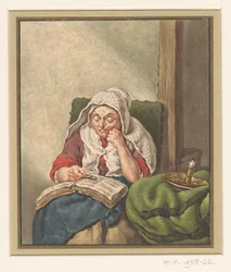 Sa mère lisant la Bible