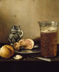 Nature morte au jambon, XVIIe siècle